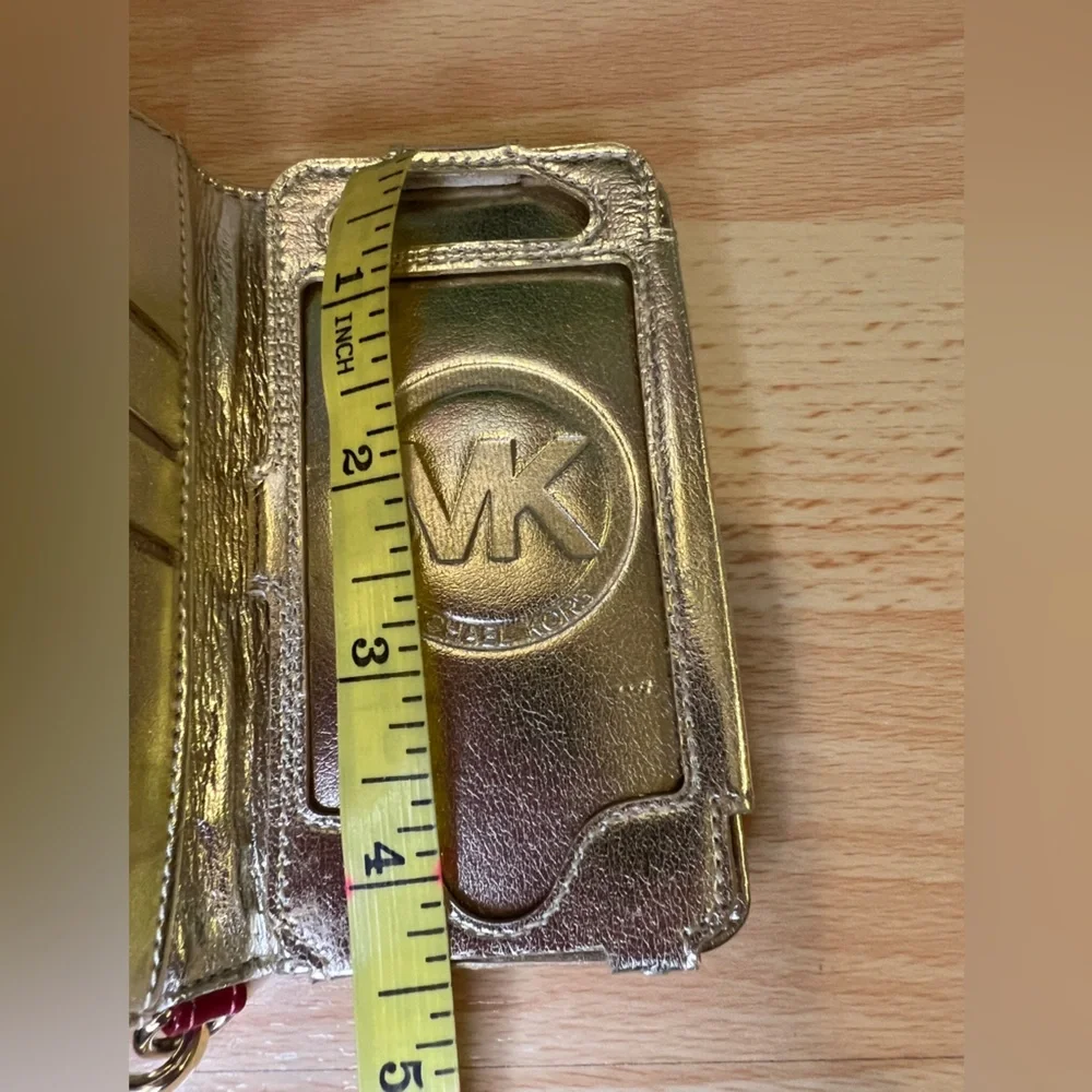 Michael Kors Red/Gold Phone Wallet